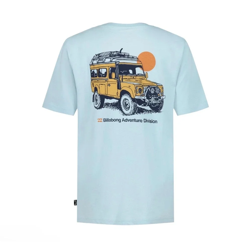Billabong Boys Premium Short Sleeve Graphic T-Shirt Light Blue Size 8 NWT